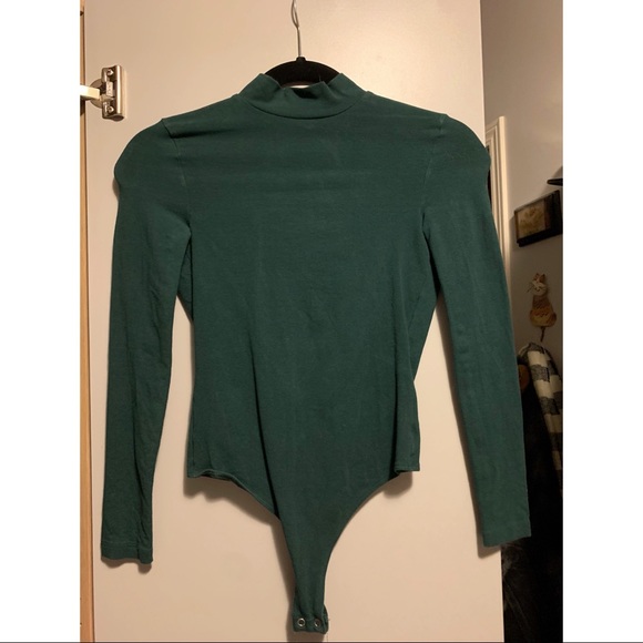 American Apparel Tops - AMERICAN APPAREL mock neck open back bodysuit